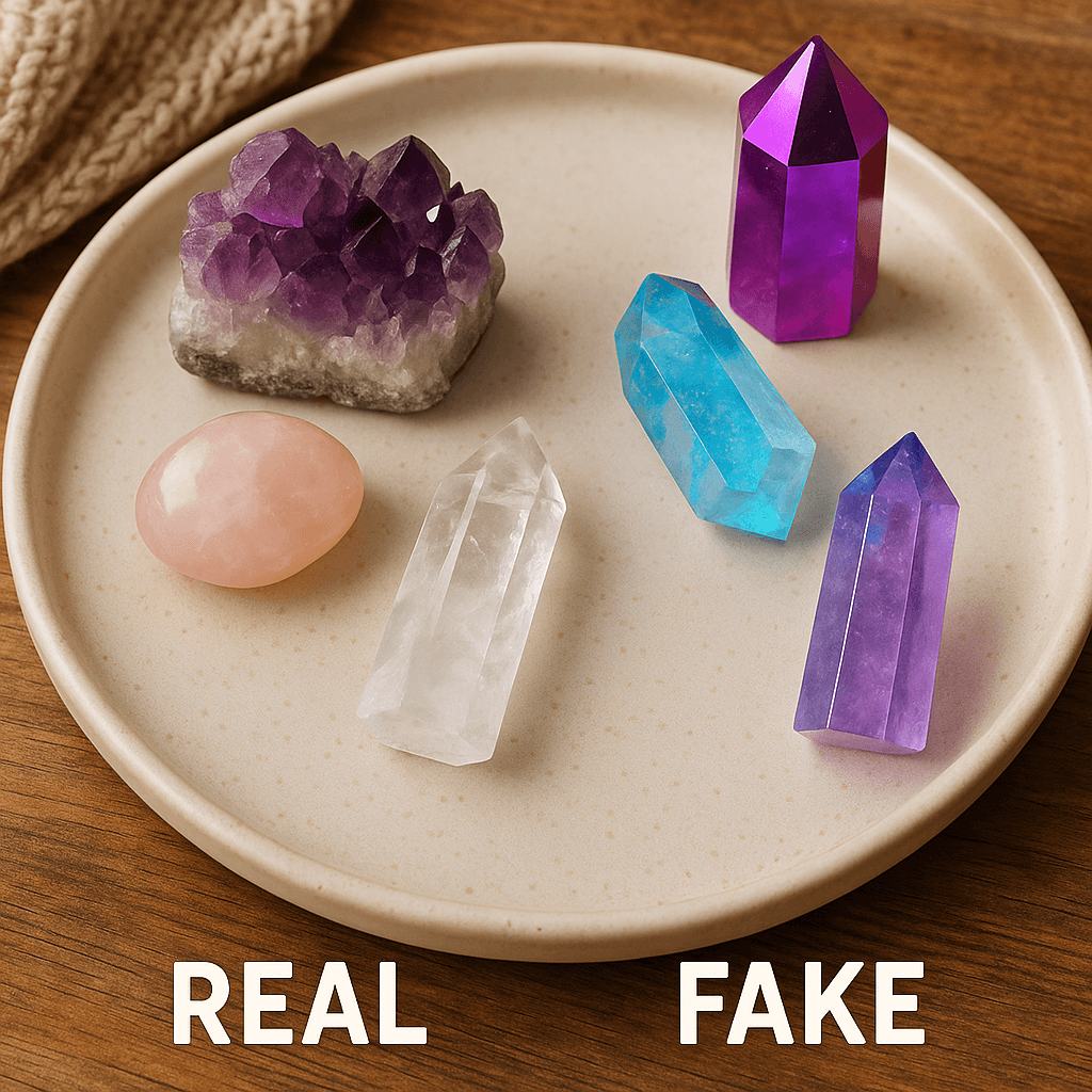 Real vs fake crystals